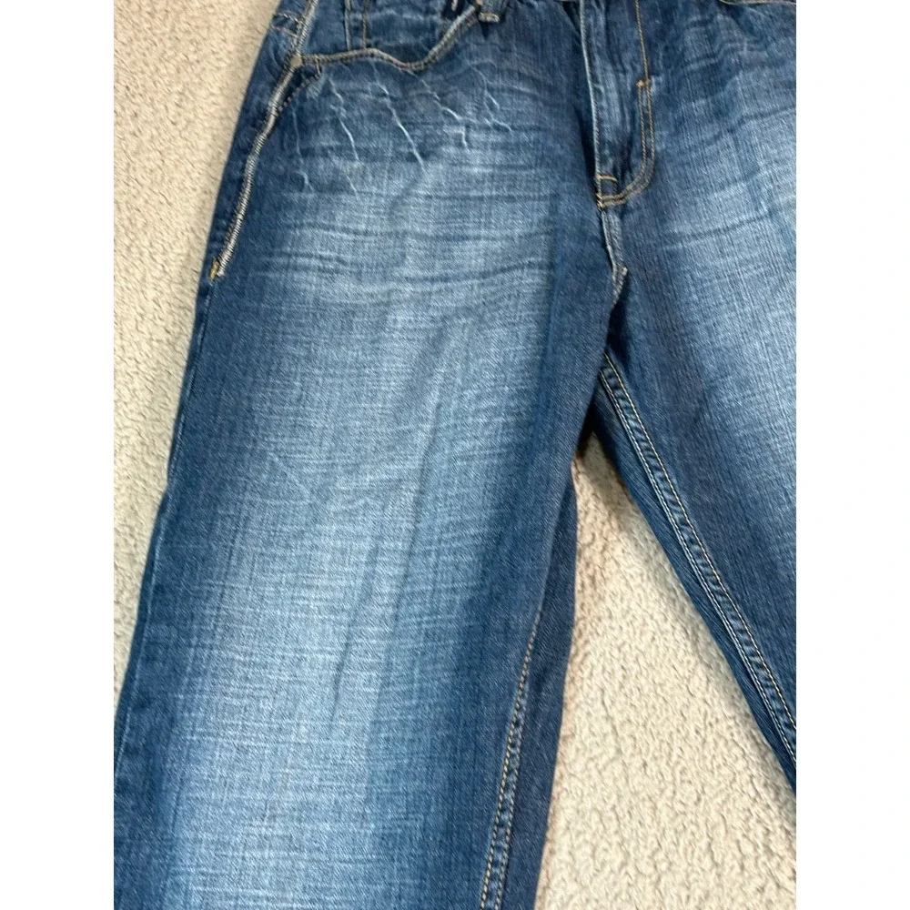 Ecko Unltd Mens Baggy Fit Blue Jeans Y2K Streetwear Denim Size 32 100% Cotton